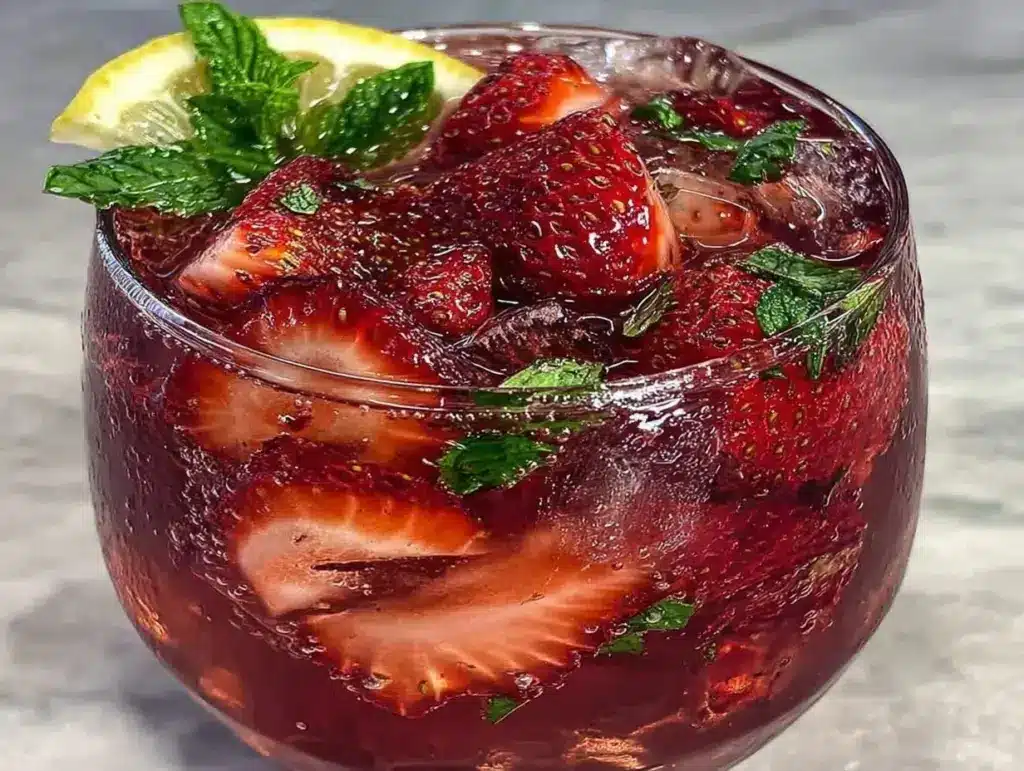 Fresh Strawberry Lemonade with Mint - featured image