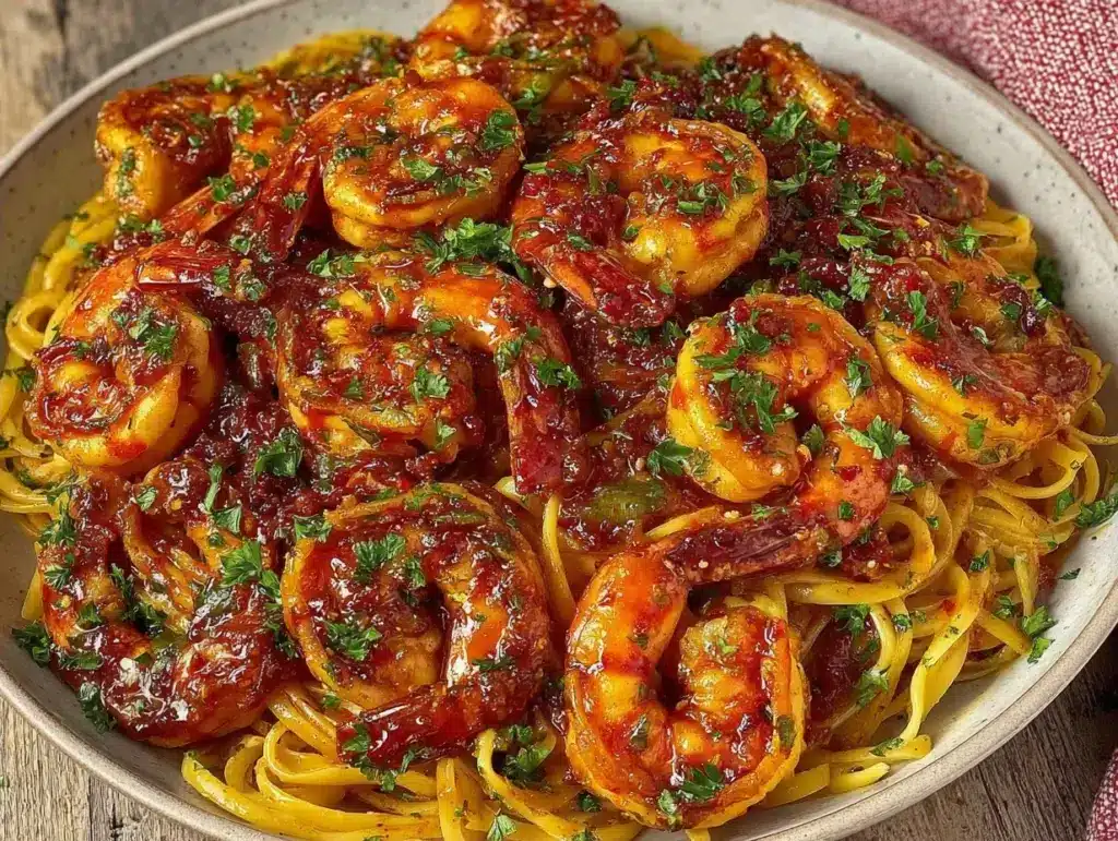 garlic butter shrimp scampi - featured image