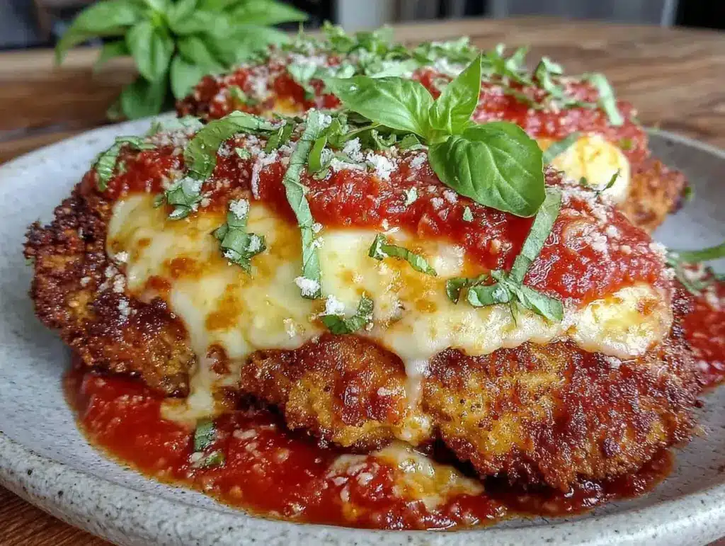 gluten-free baked chicken parmesan - featured image