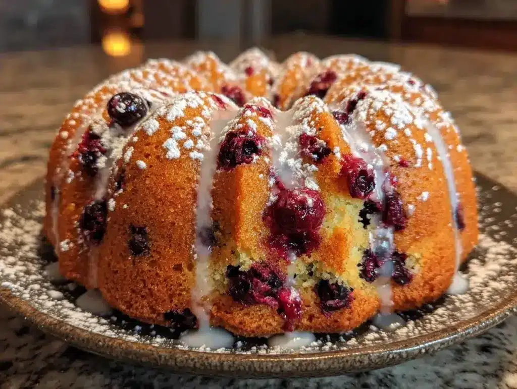 gluten-free lemon blueberry bundt cake - featured image