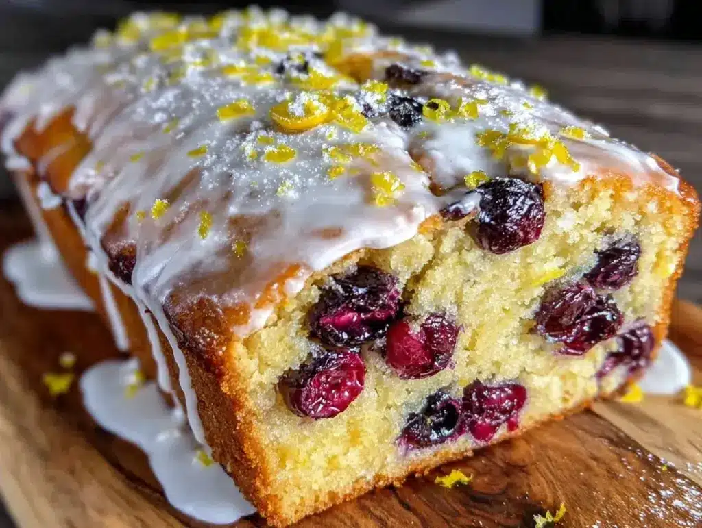 gluten-free lemon blueberry loaf - featured image