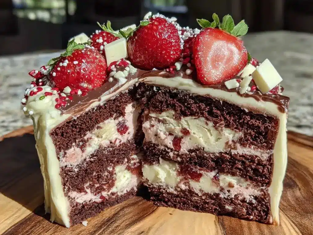 grilled neapolitan layer cake - featured image
