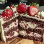 grilled neapolitan layer cake - featured image