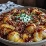 ground beef cheeseburger potato soup - featured image