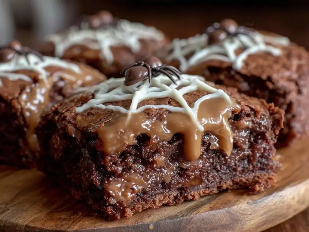 Halloween chocolate spiderweb cookie cake - featured image