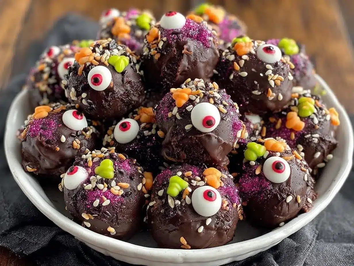 Halloween Monster Eyeball Truffles: 5 Easy Fall Harvest Recipes 4 Halloween Monster Eyeball Truffles preparation steps