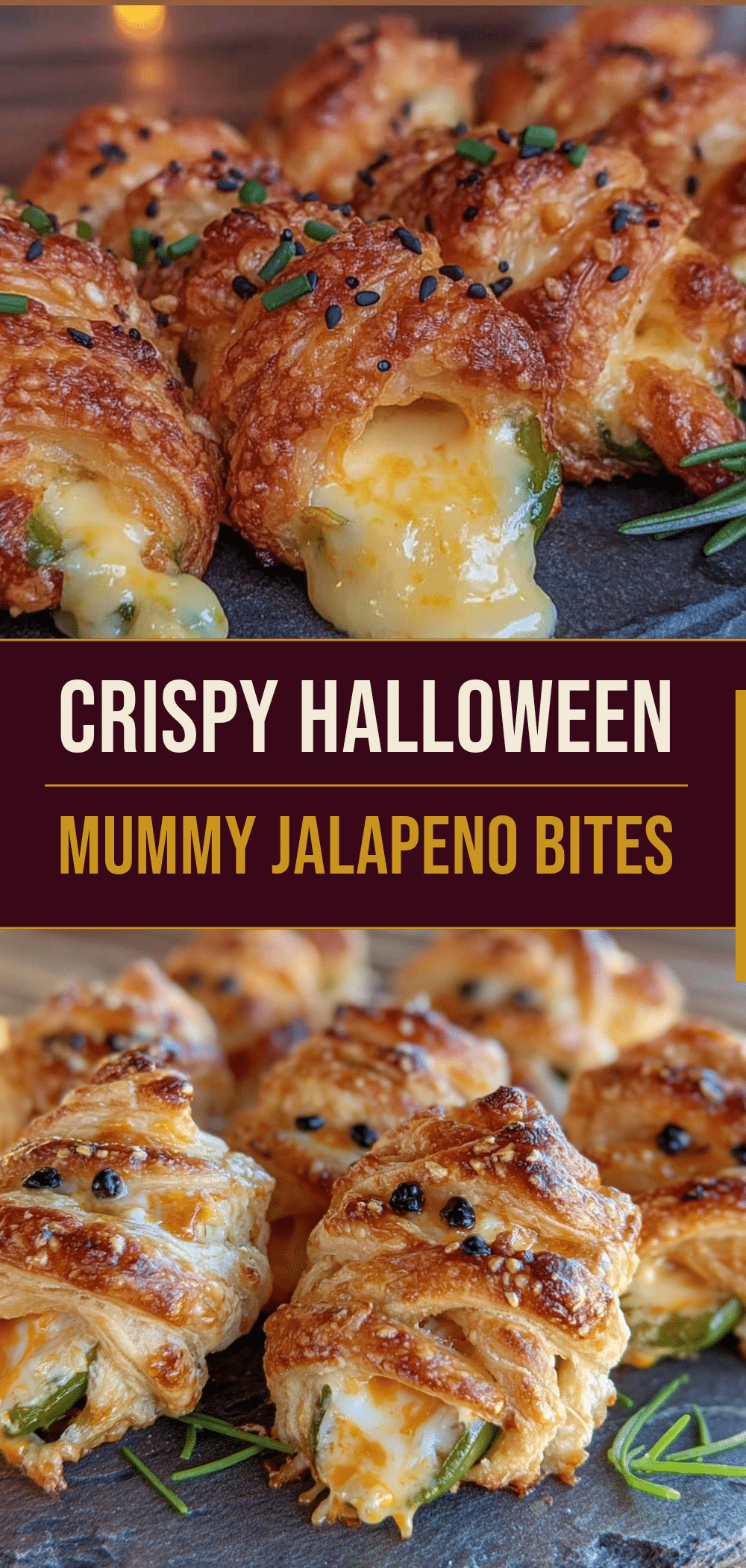 Halloween Mummy Jalapeno Popper Bites: 10 Min Fuel 5 Halloween Mummy Jalapeno Popper Bites recipe