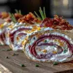 herbed cream cheese turkey pinwheels - featured image