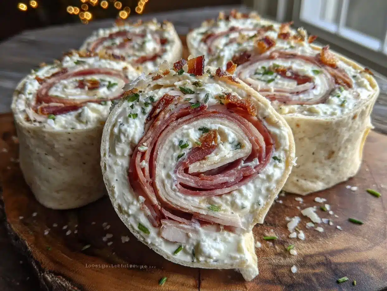 Herbed Cream Cheese Turkey Pinwheels: 1 Trick 4 herbed cream cheese turkey pinwheels preparation steps