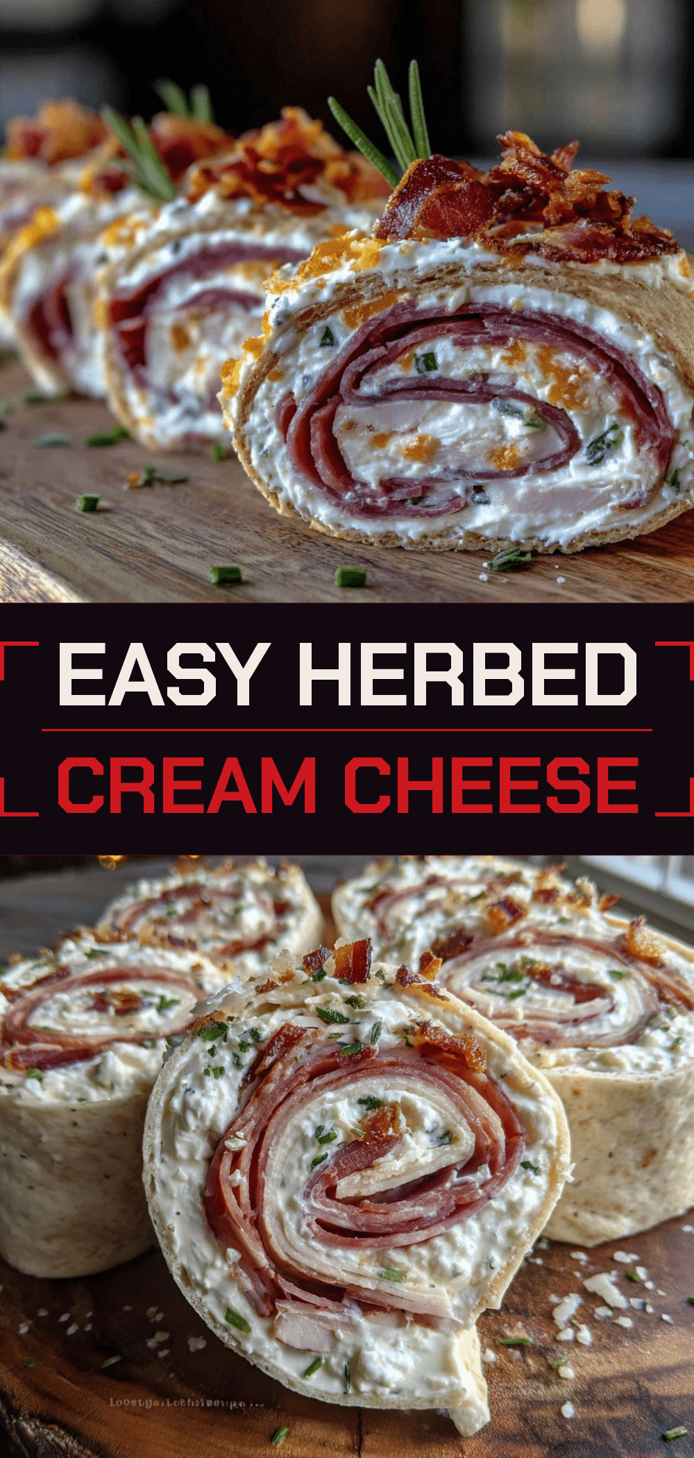 Herbed Cream Cheese Turkey Pinwheels: 1 Trick 5 herbed cream cheese turkey pinwheels recipe