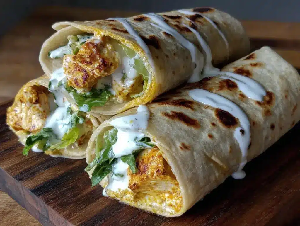 high-protein buffalo chicken wrap - featured image