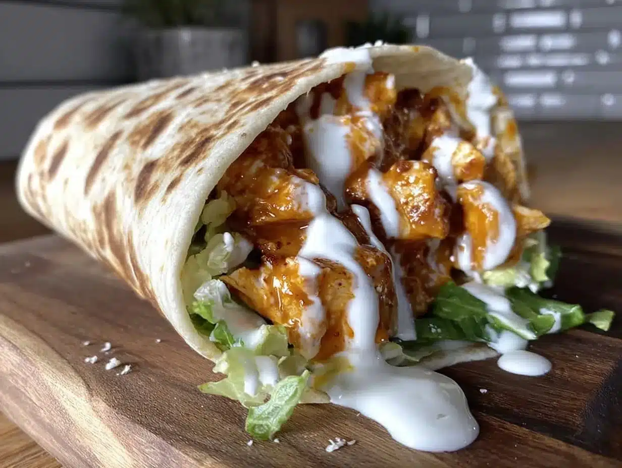 High-Protein Buffalo Chicken Wrap: 5-30 Min Greek Yogurt Ranch 4 high-protein buffalo chicken wrap preparation steps
