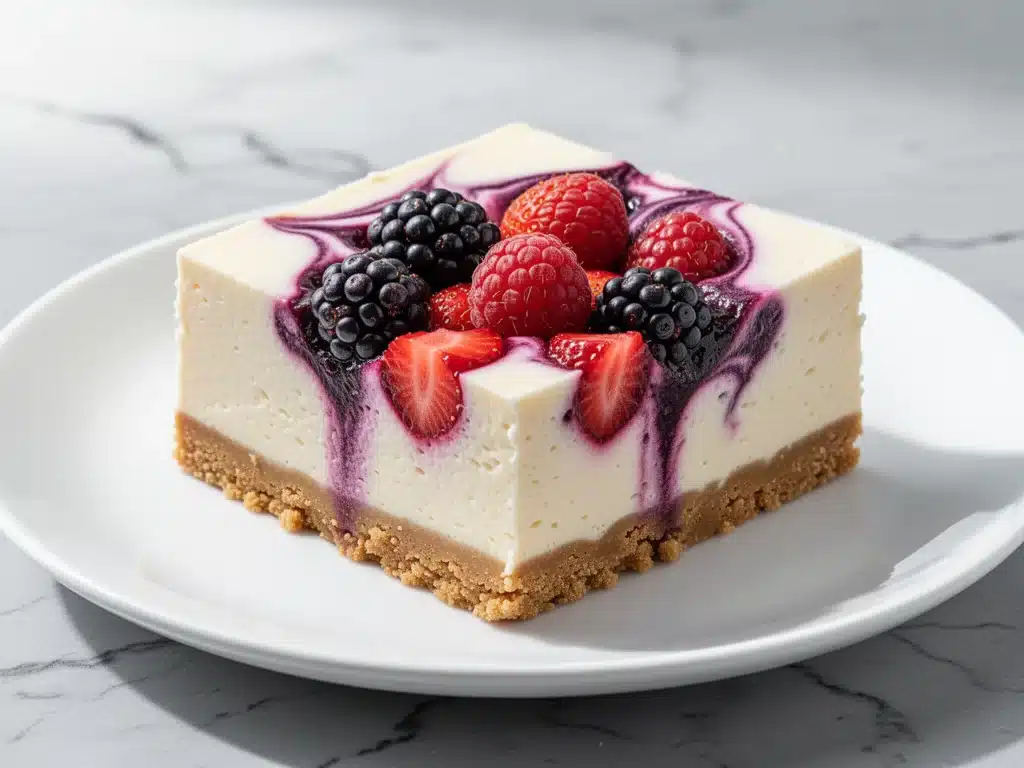 High-Protein Greek Yogurt Cheesecake Bars - featured image