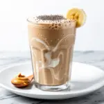 high-protein peanut butter banana oat smoothie - featured image