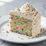 homemade funfetti birthday cake - featured image