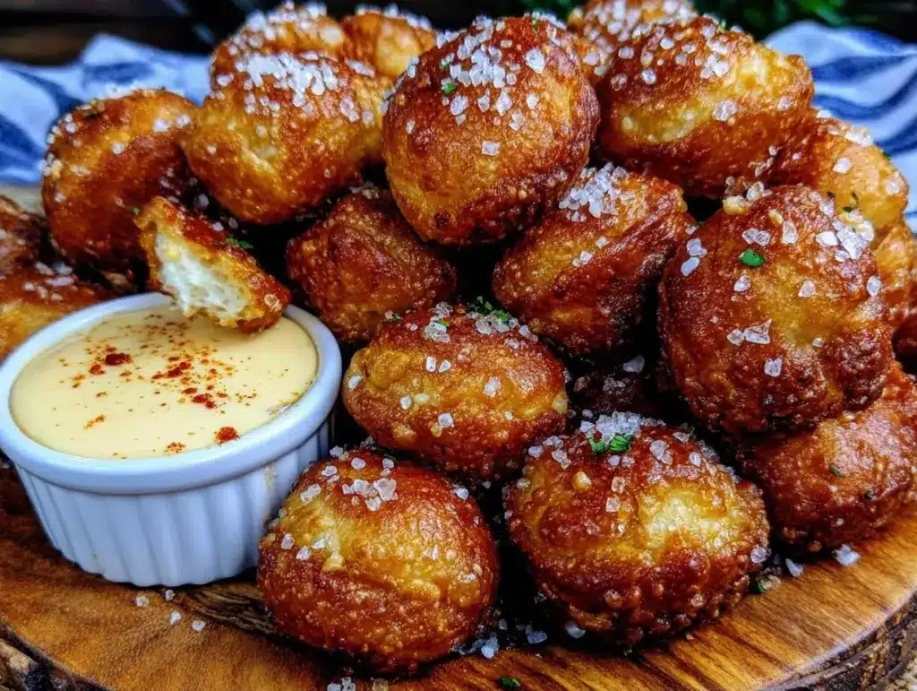 homemade soft pretzel bites - featured image