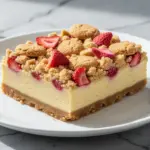 Homemade Strawberry Crunch Cheesecake Bars - featured image