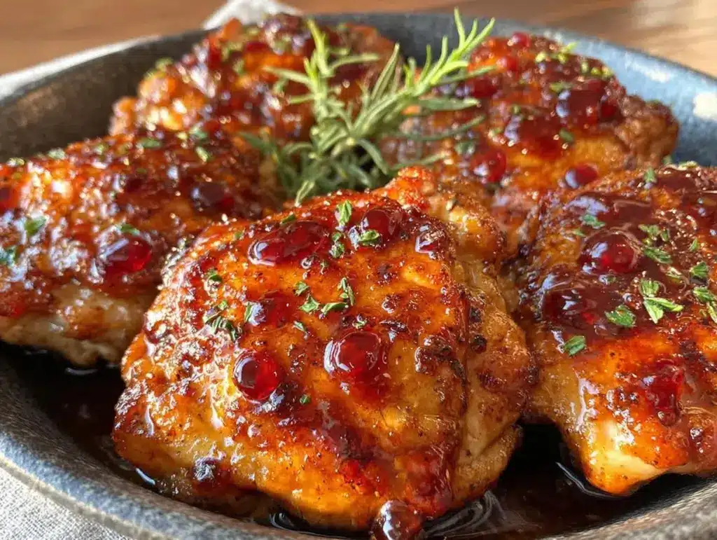 honey balsamic chicken thighs - featured image