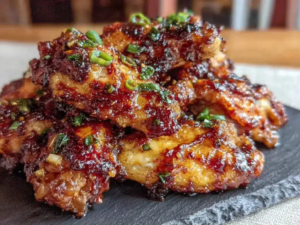 honey garlic chicken wings - featured image