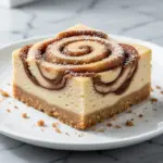 keto cinnamon roll cheesecake bars - featured image