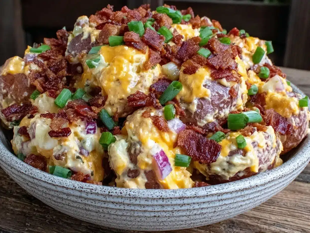 Loaded Baked Potato Salad with Bacon: Simple Labor Day Side 4 loaded baked potato salad with bacon preparation steps