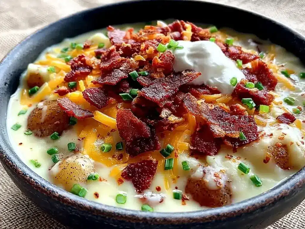 loaded baked potato soup - featured image