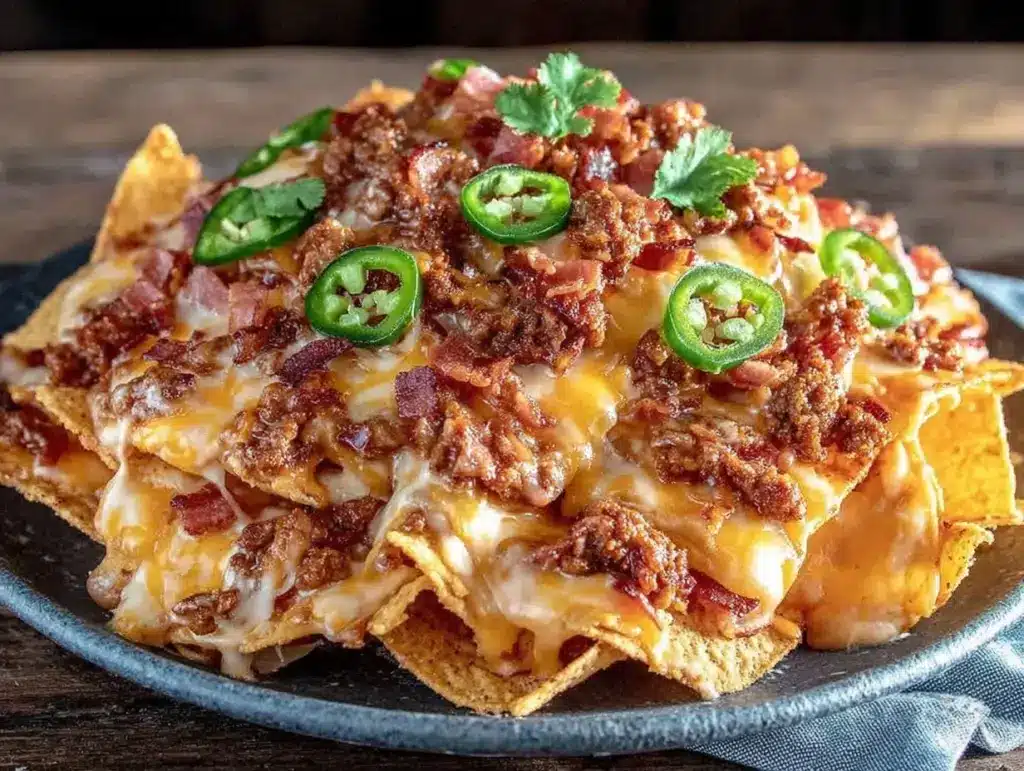 loaded cheesy nachos - featured image