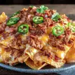 loaded cheesy nachos - featured image