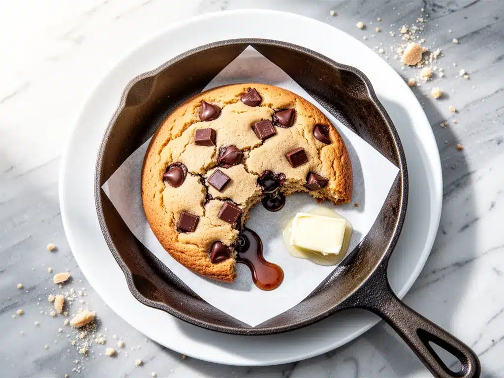Low-Carb Chocolate Chip Cookie Skillet: 5-Minute Easy Treat 4 low-carb chocolate chip cookie skillet preparation steps