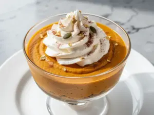 low-carb pumpkin cheesecake mousse - featured image