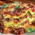 low-carb zucchini lasagna - featured image