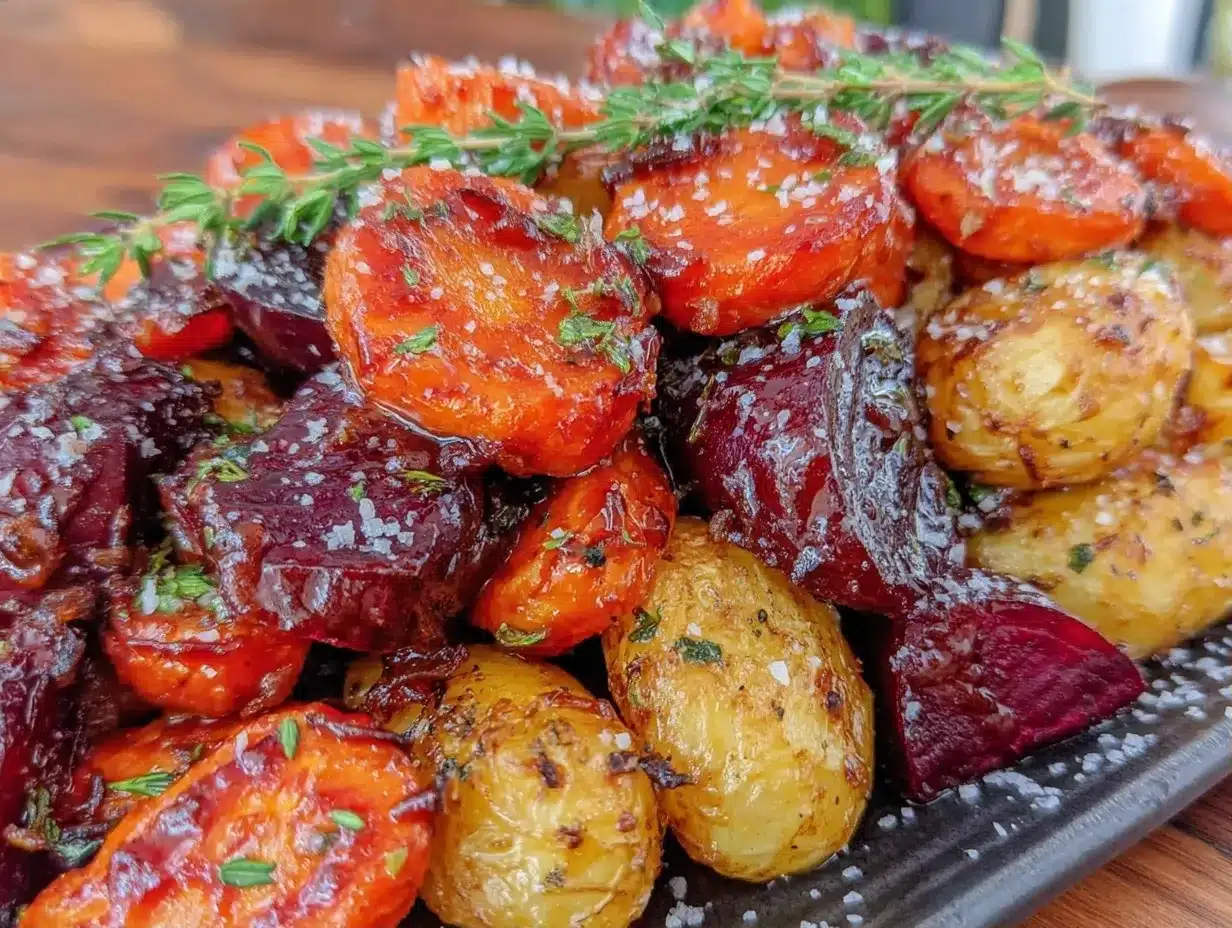 Maple Balsamic Roasted Root Vegetables: Easy Gluten-Free Thanksgiving Side 4 Maple Balsamic Roasted Root Vegetables preparation steps