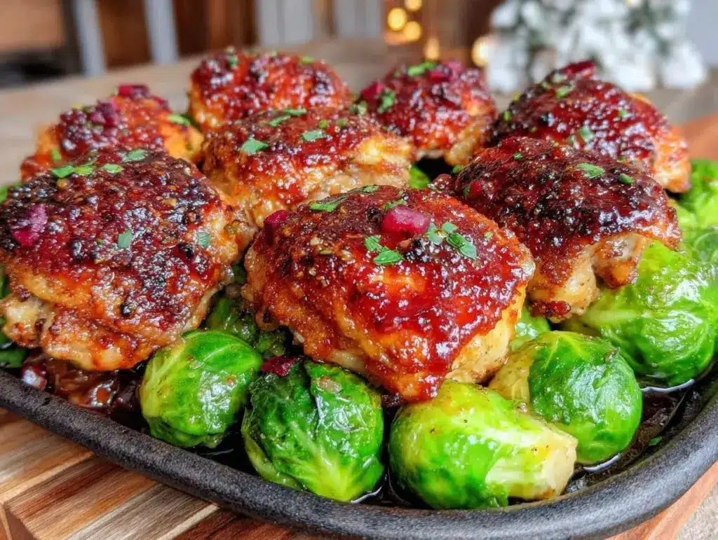 maple dijon chicken thighs - featured image