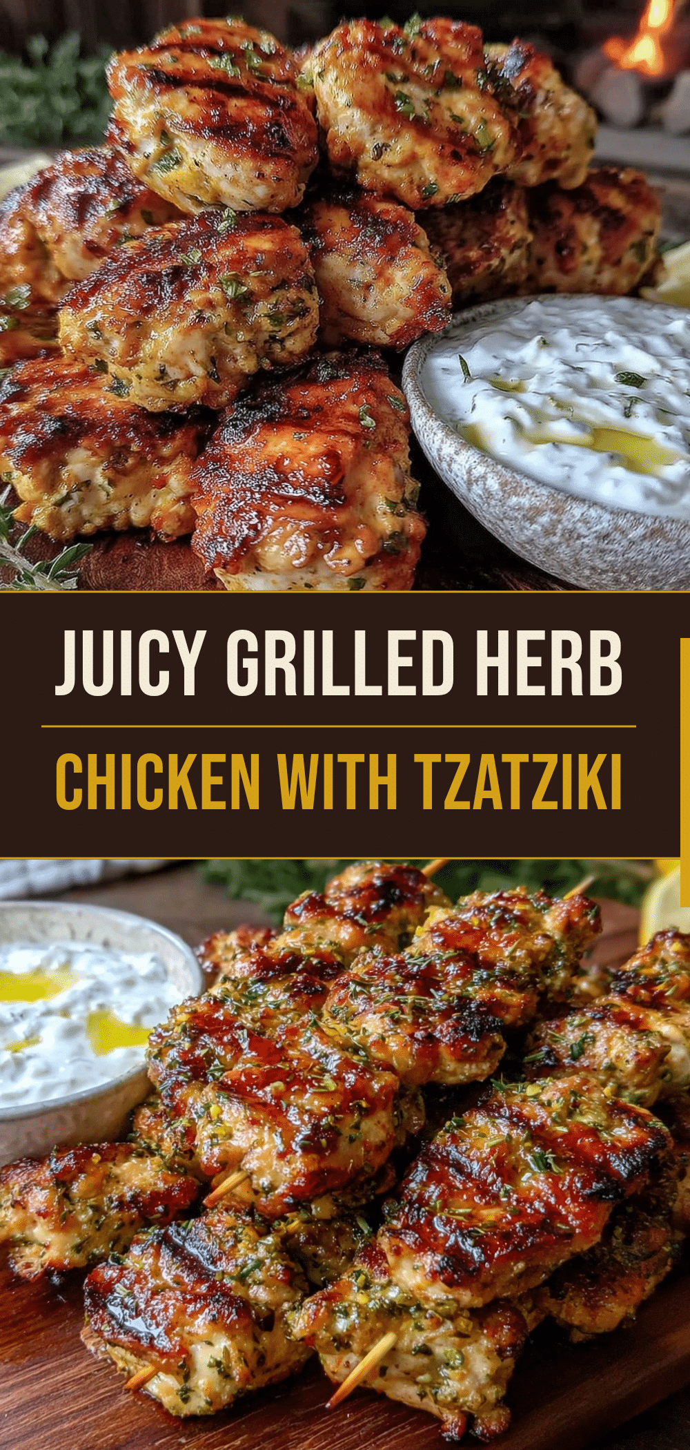 Mediterranean Lemon Herb Grilled Chicken Skewers: Perfect Tzatziki for Two 5 Mediterranean Lemon Herb Grilled Chicken Skewers recipe