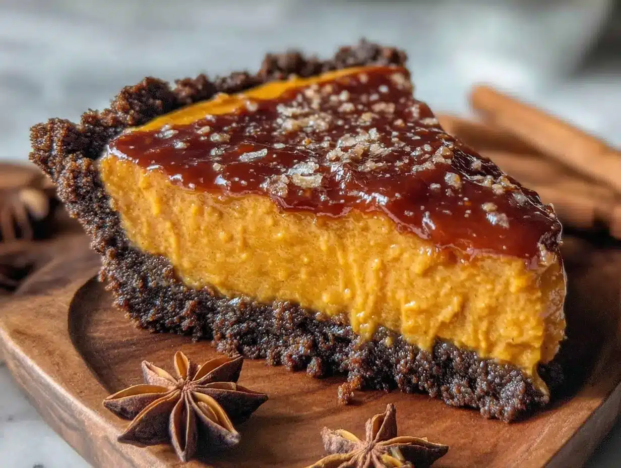 Fall No-Bake Pumpkin Pie with Gingersnap Crust 4 no-bake pumpkin pie preparation steps