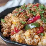 one-pot ground beef and rice skillet - featured image