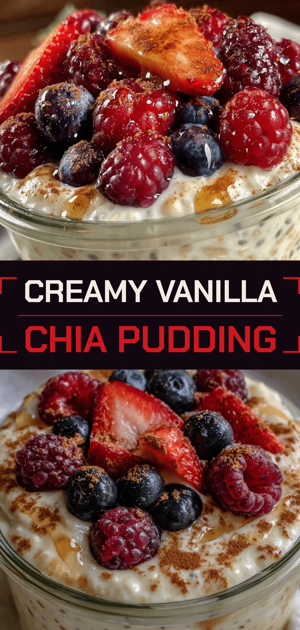 Overnight Vanilla Chia Pudding with Berries: 3 Ingredients 5 overnight vanilla chia pudding with berries recipe