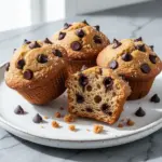 paleo coconut flour chocolate chip muffins - featured image