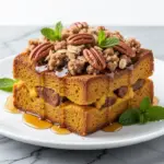 pumpkin spice baked french toast casserole - featured image