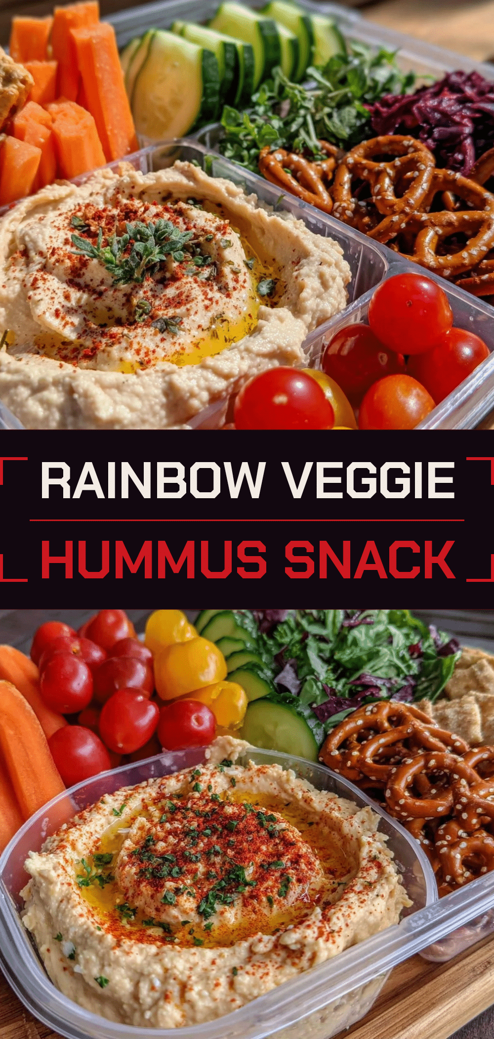 Rainbow Veggie Hummus: 5-Min Beginner Snack Box 5 rainbow veggie hummus snack boxes recipe