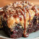 Reeses Peanut Butter Poke Cake - featured image