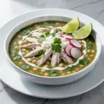 slow cooker chicken pozole verde - featured image