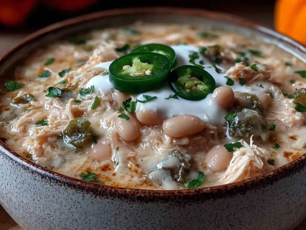 slow cooker white chicken chili - featured image