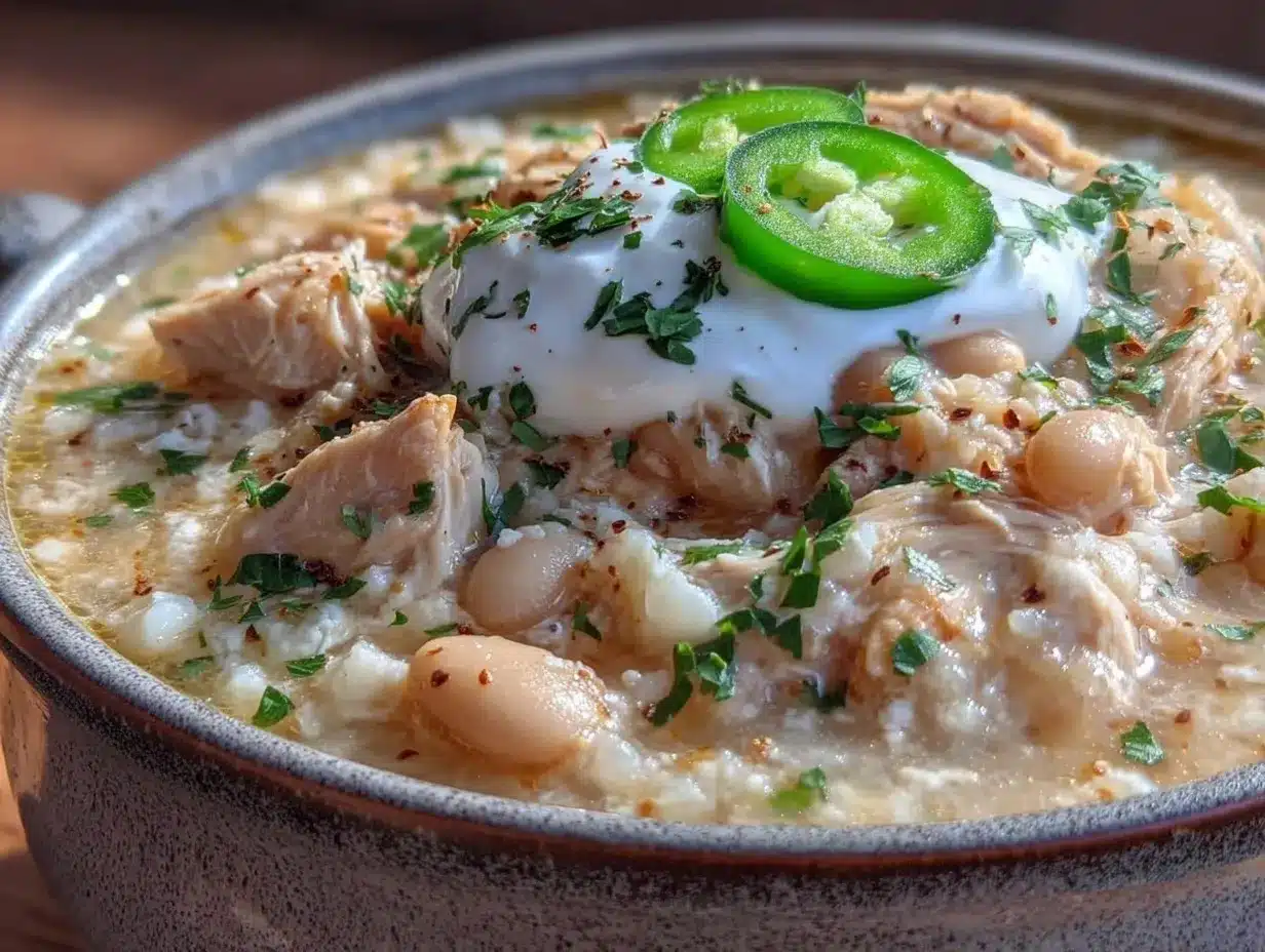 Cozy Fall Slow Cooker White Chicken Chili: Best Party Dip 4 slow cooker white chicken chili preparation steps
