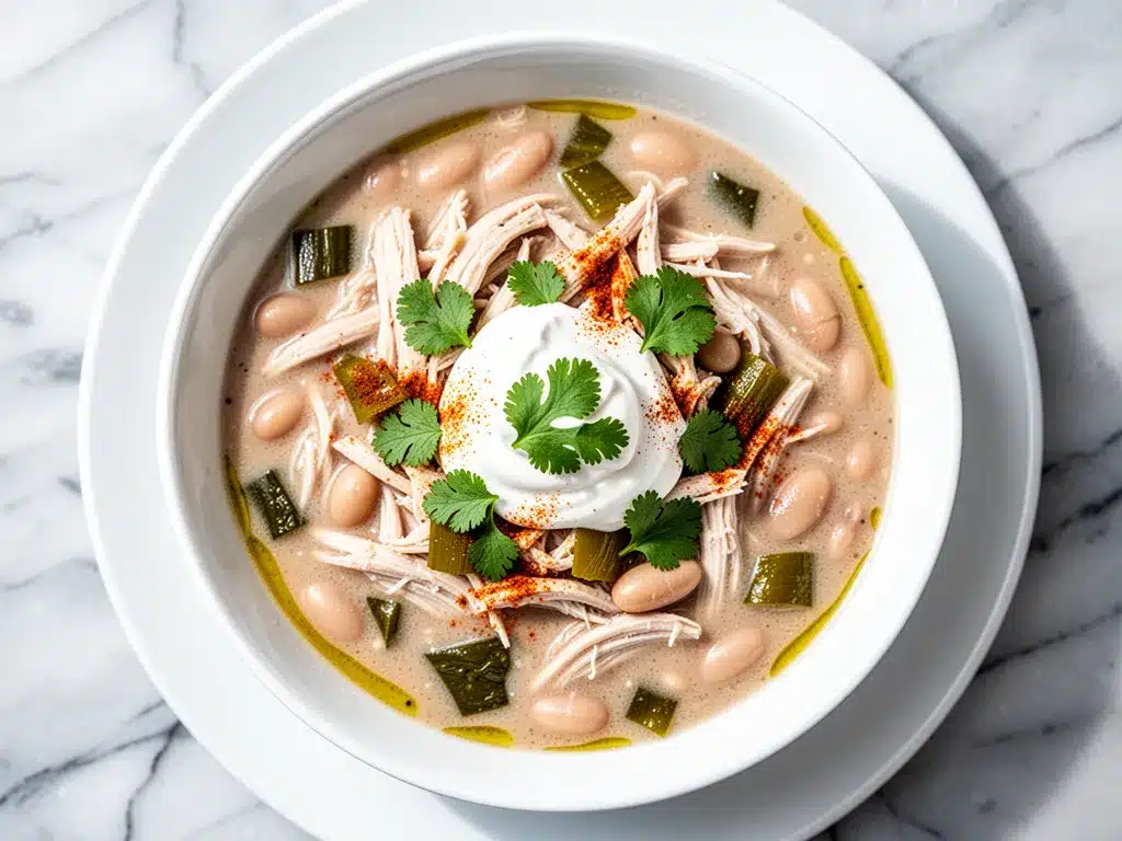 Slow Cooker White Chicken Chili: 5-Ingredient Easy Recipe 4 slow cooker white chicken chili preparation steps