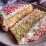 small batch vanilla bean birthday cake - featured image