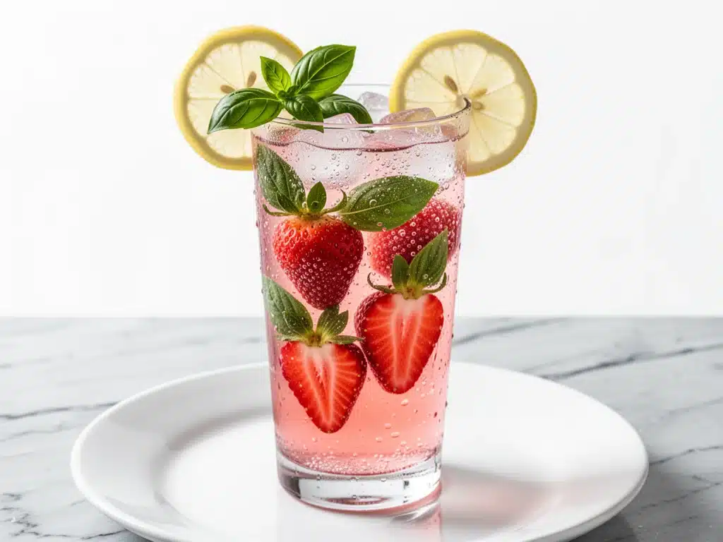 sugar-free strawberry basil lemonade - featured image