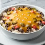 Tailgate Crockpot Cheeseburger Dip - featured image