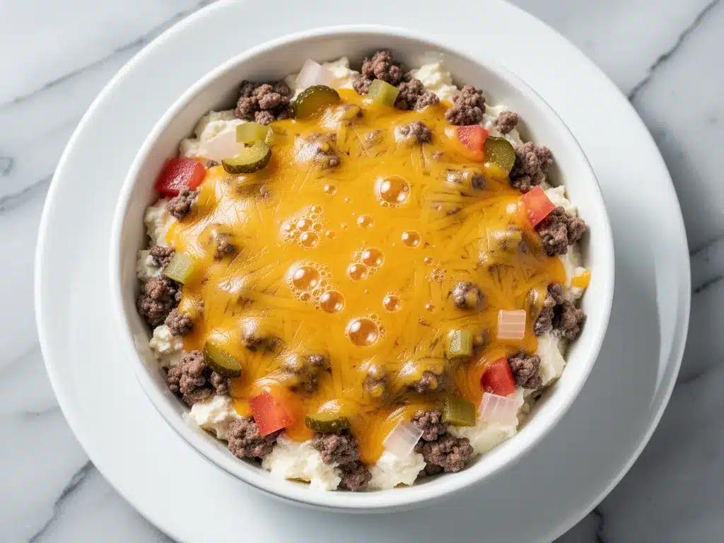 Tailgate Crockpot Cheeseburger Dip: 5-Ingredient Best Dip 4 Tailgate Crockpot Cheeseburger Dip preparation steps