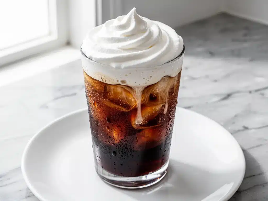 vanilla sweet cream cold foam iced coffee - featured image